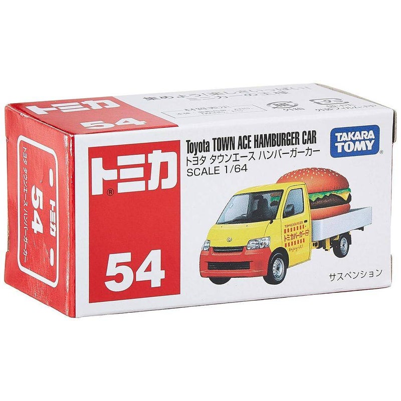 TAKARA TOMY تاكارا تومي توميكا 54 تويوتا تاون آيس هامبرغر سيارة مصبوبة (1:64، أصفر/أحمر) - Image 1